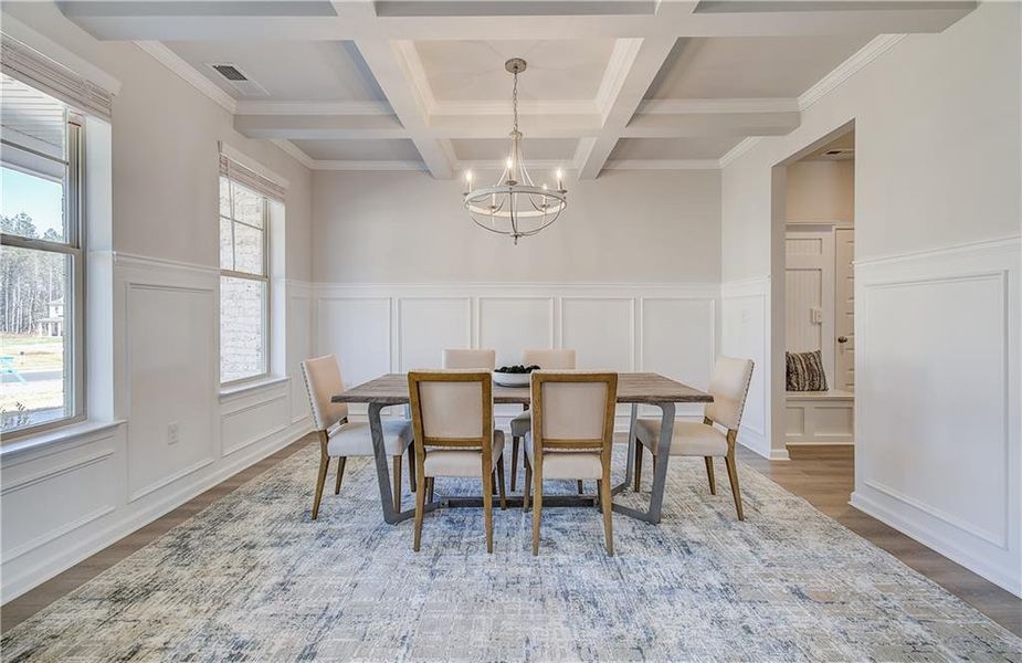 Furnished interior view inside a new home in Cambria at Traditions, Hampton (Image 7). Furnished interior view inside a new home in Cambria at Traditions, Hampton (Image 7).