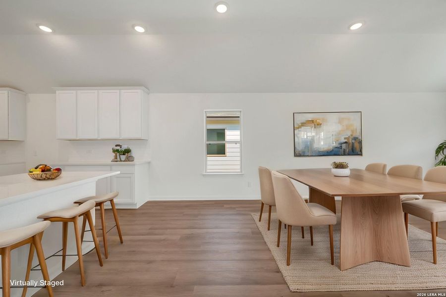 Furnished interior view inside a new home in Meadows at Clear Springs, New Braunfels (Image 7). Furnished interior view inside a new home in Meadows at Clear Springs, New Braunfels (Image 7).