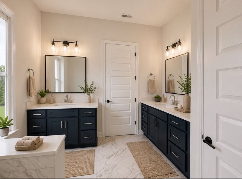 Furnished interior view inside a new home in Dixon Grove, Grimesland (Image 7).