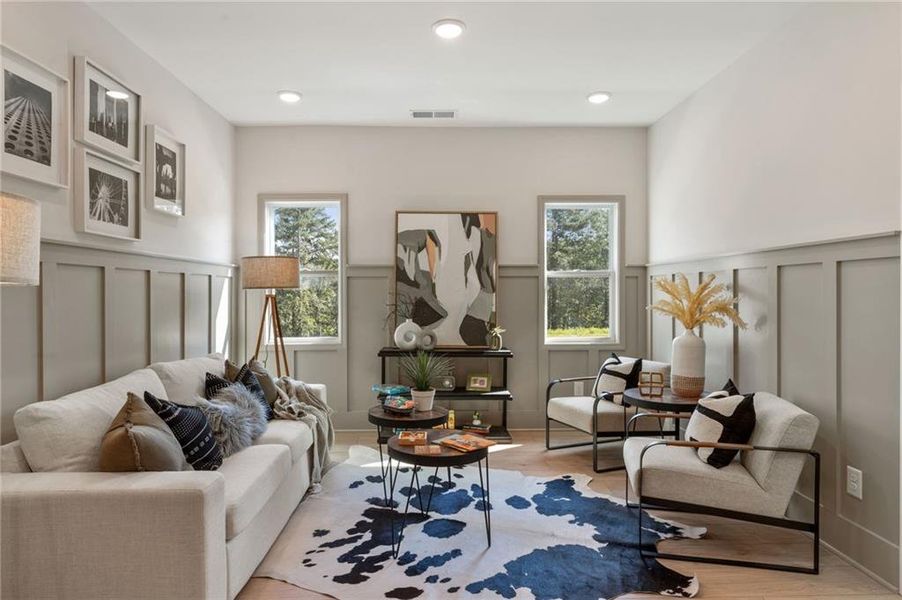 Furnished interior view inside a new home in Linden Grove, Powder Springs (Image 15). Furnished interior view inside a new home in Linden Grove, Powder Springs (Image 15).