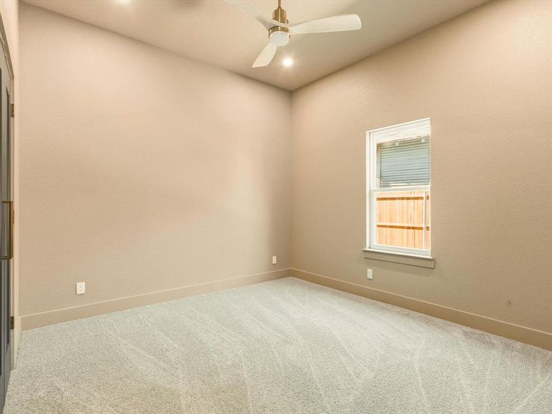 2nd Bedroom with a ceiling fan and recessed lighting