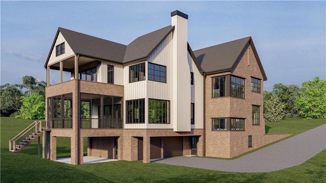 Front exterior of a new home in , Atlanta, GA, highlighting curb appeal (Image 19).