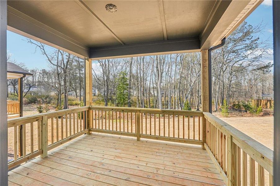 Exterior details and patio area of a home in Westmont Preserve, Powder Springs (Image 29).