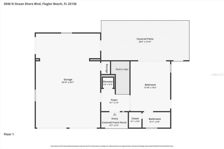 2D floor plan layout of this home in , Flagler Beach, FL (Image 5).