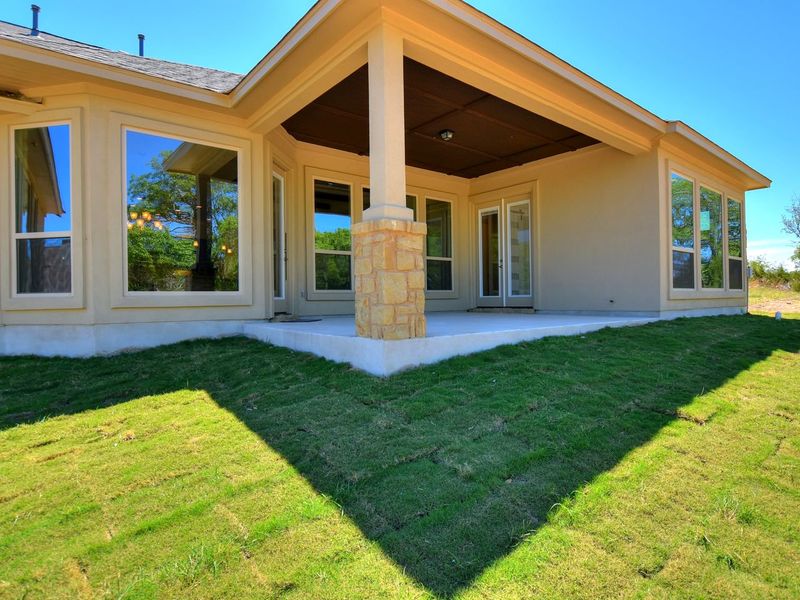 Representative exterior details of a home built from the San Simeon I by Giddens Homes in Clearwater Ranch, Liberty Hill (Image 94).