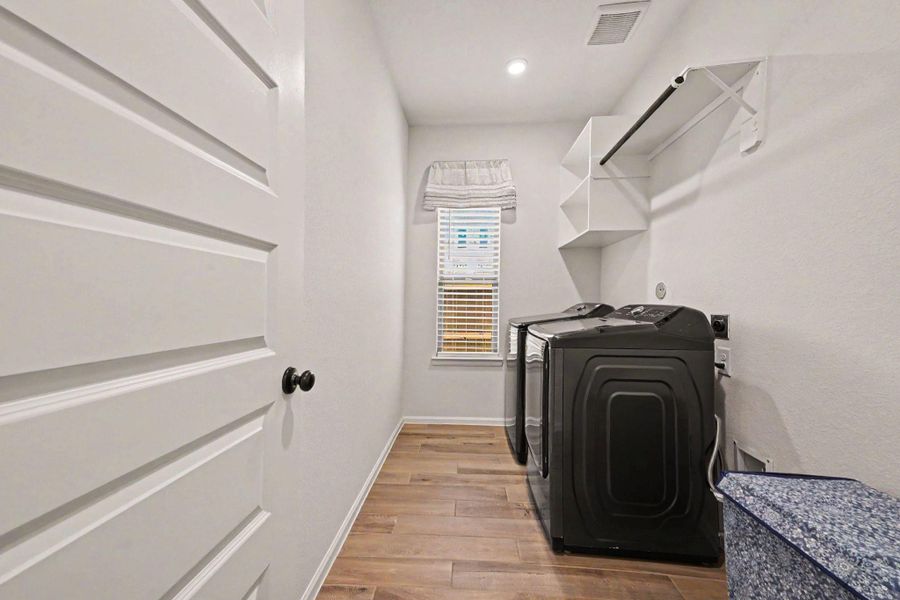 View of the laundry room. View of the laundry room.