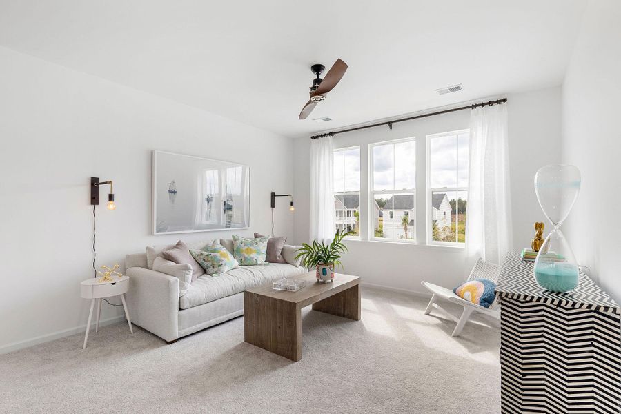 Furnished interior view inside a new home in Sweetgrass at Summers Corner, Summerville (Image 22). Furnished interior view inside a new home in Sweetgrass at Summers Corner, Summerville (Image 22).