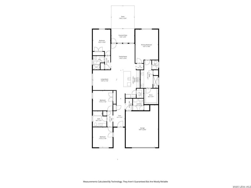 2D floor plan layout of this home in Weltner Farms 50’s, New Braunfels, TX (Image 5).