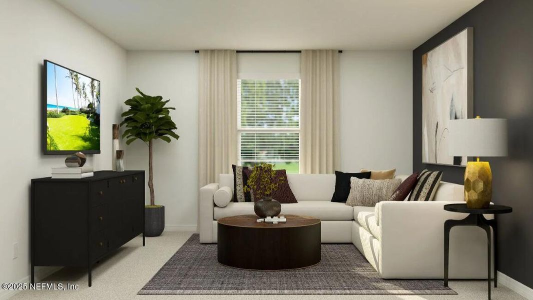 Furnished interior view inside a new home in Kings Preserve, Jacksonville (Image 6). Furnished interior view inside a new home in Kings Preserve, Jacksonville (Image 6).