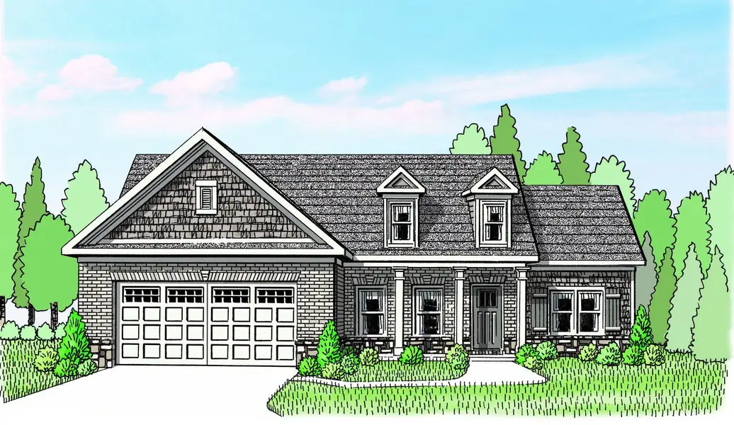 Representative exterior photo of a completed home built from the (GA)The Ava | Front Entry by Reliant Homes in Red Oak Ridge, Loganville, GA (Image 6).