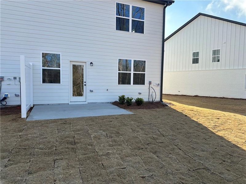 Exterior details and patio area of a home in Millstone at Mundy Mill, Gainesville (Image 25).