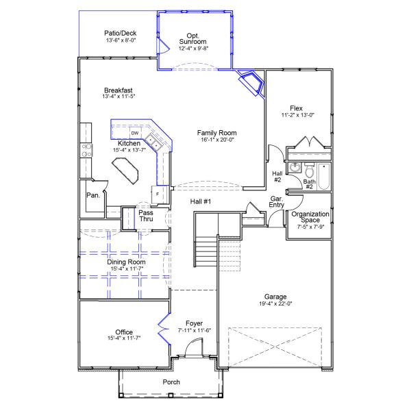 2D floor plan layout of this home in Sweetbrier, Durham, NC (Image 5).