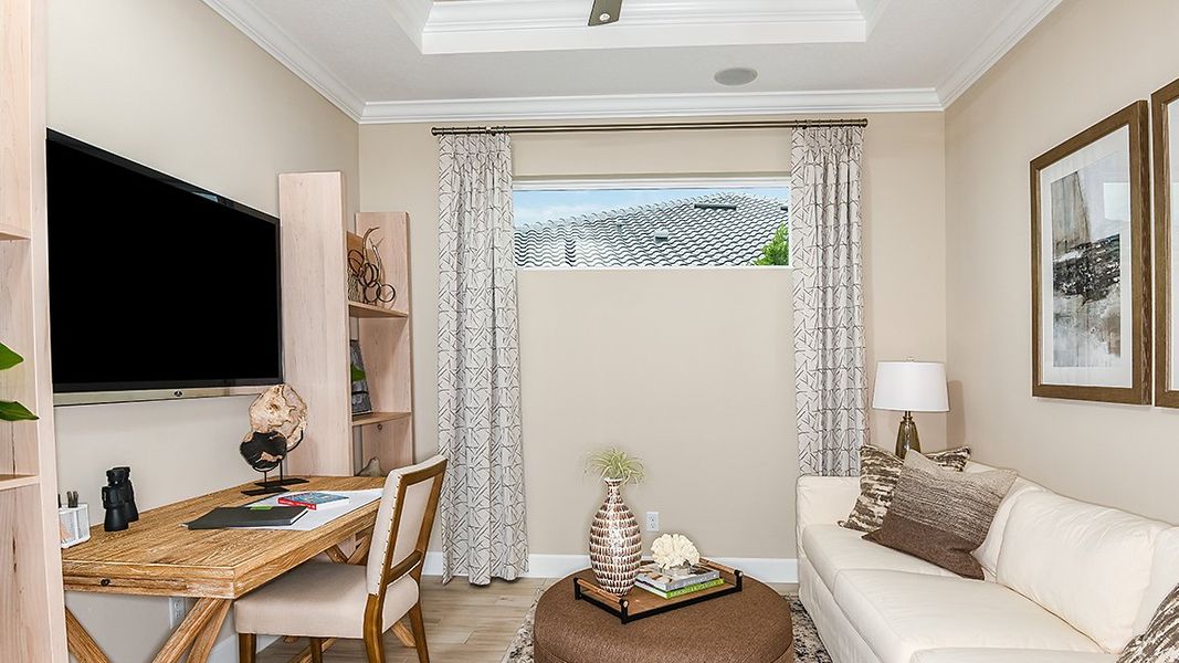Representative furnished interior of a home built from the Roma by Taylor Morrison in Esplanade at Azario Lakewood Ranch, Lakewood Ranch (Image 5).