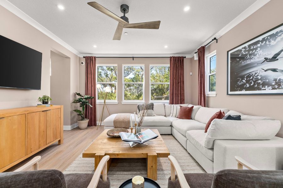 Furnished interior view inside a new home in EvenTide, New Smyrna Beach (Image 25).
