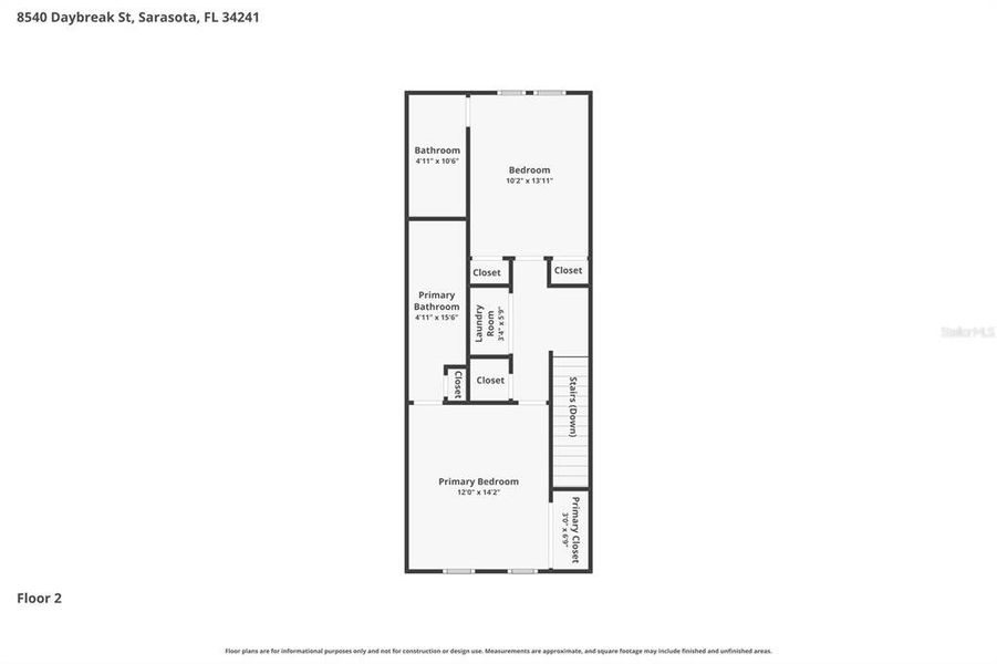 2D floor plan layout of this home in , Sarasota, FL (Image 6).