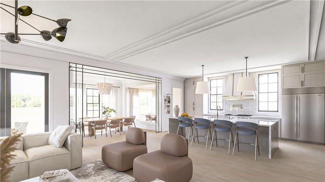 Furnished interior view inside a new home in Echo at Crabapple, Milton (Image 8).