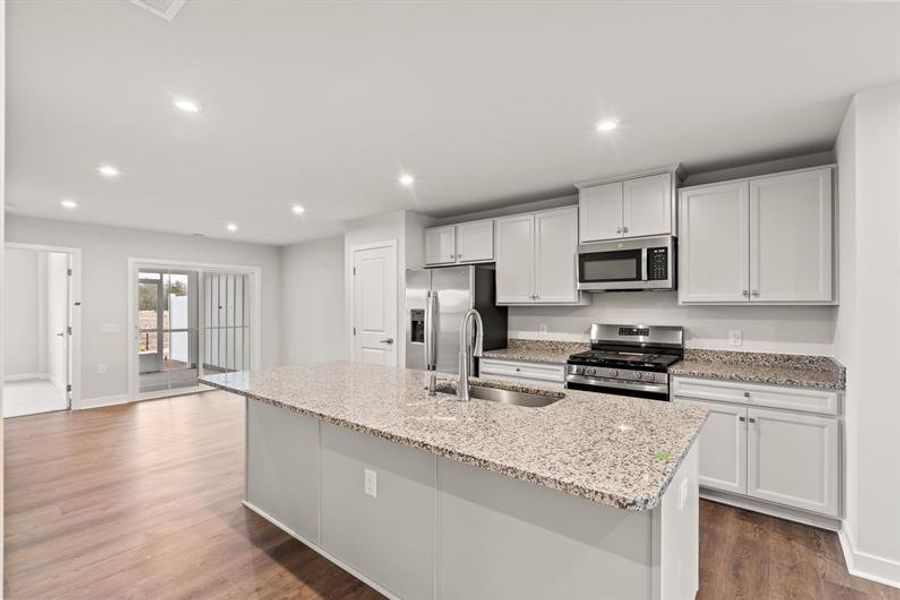 Furnished interior view inside a new home in Lakes at Riverbend Townhomes, Navassa (Image 3).