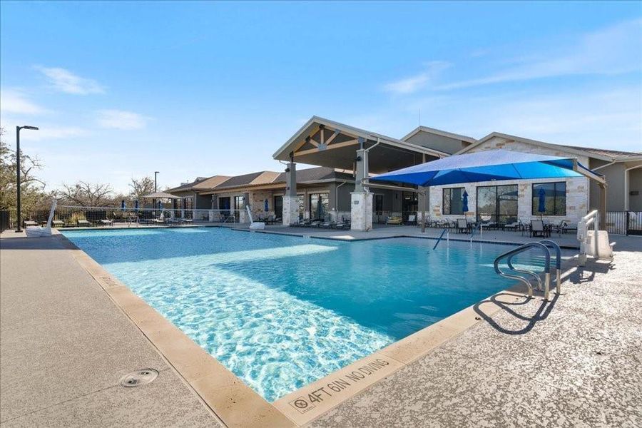 One of the many outdoor pools offered in the community.