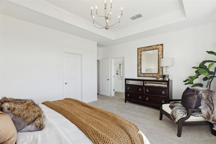 Tranquil primary suite (*Photo not of actual home and used for illustration purposes only.)