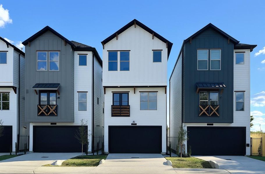 Front exterior of a new home in , Houston, TX, highlighting curb appeal (Image 2). Front exterior of a new home in , Houston, TX, highlighting curb appeal (Image 2).