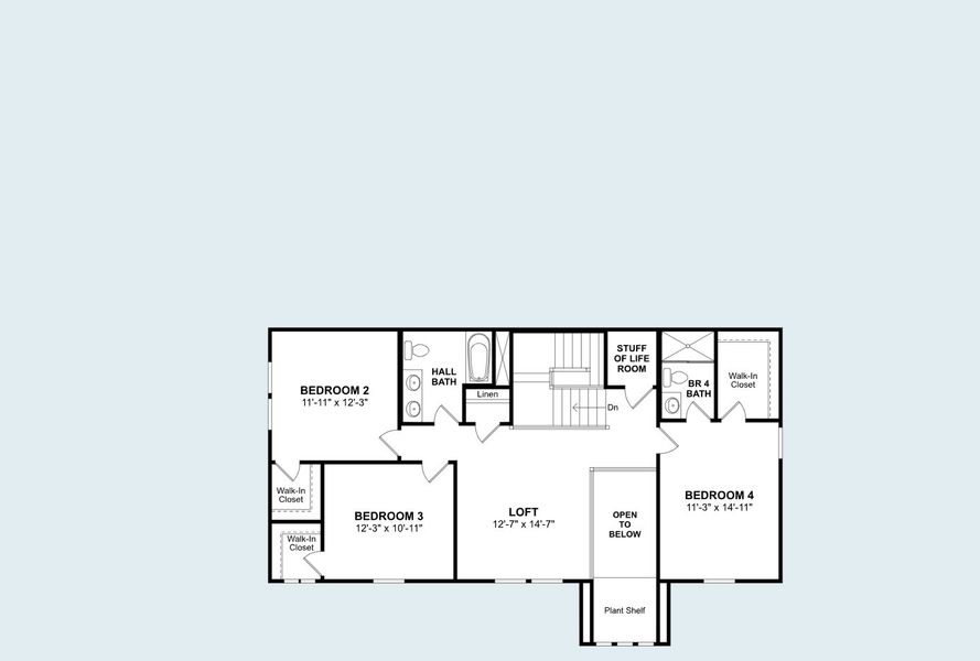2D floor plan layout for the Malmo by K. Hovnanian® Homes in Westland Ranch - 70' Homesites, League City, TX (Image 12). 2D floor plan layout for the Malmo by K. Hovnanian® Homes in Westland Ranch - 70' Homesites, League City, TX (Image 12).