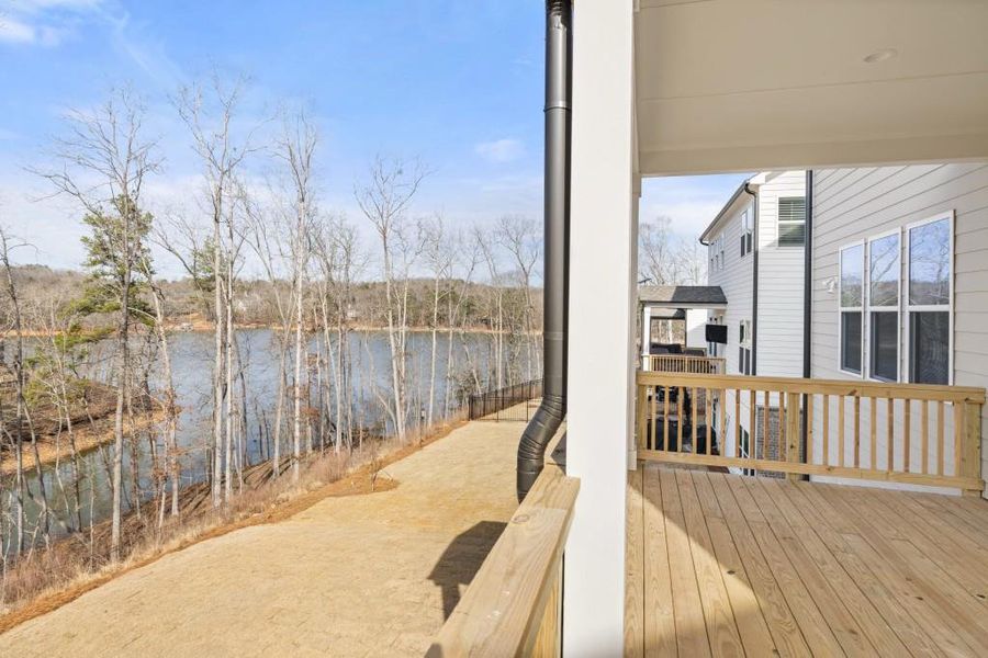 Exterior details and patio area of a home in East Harbor II at Chestatee, Dawsonville (Image 31).