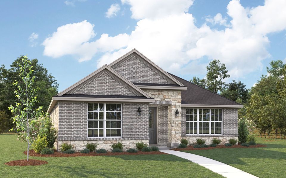 The Buchanan - Traditional with Stone Elevation The Buchanan - Traditional with Stone Elevation