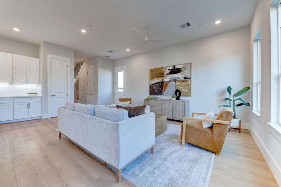 Furnished interior view inside a new home in , Houston (Image 39).