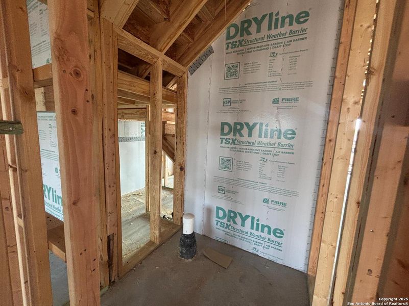 In-progress construction of a new home in The Heights at Saddlebrook Ranch 60's, Schertz, TX (Image 21).