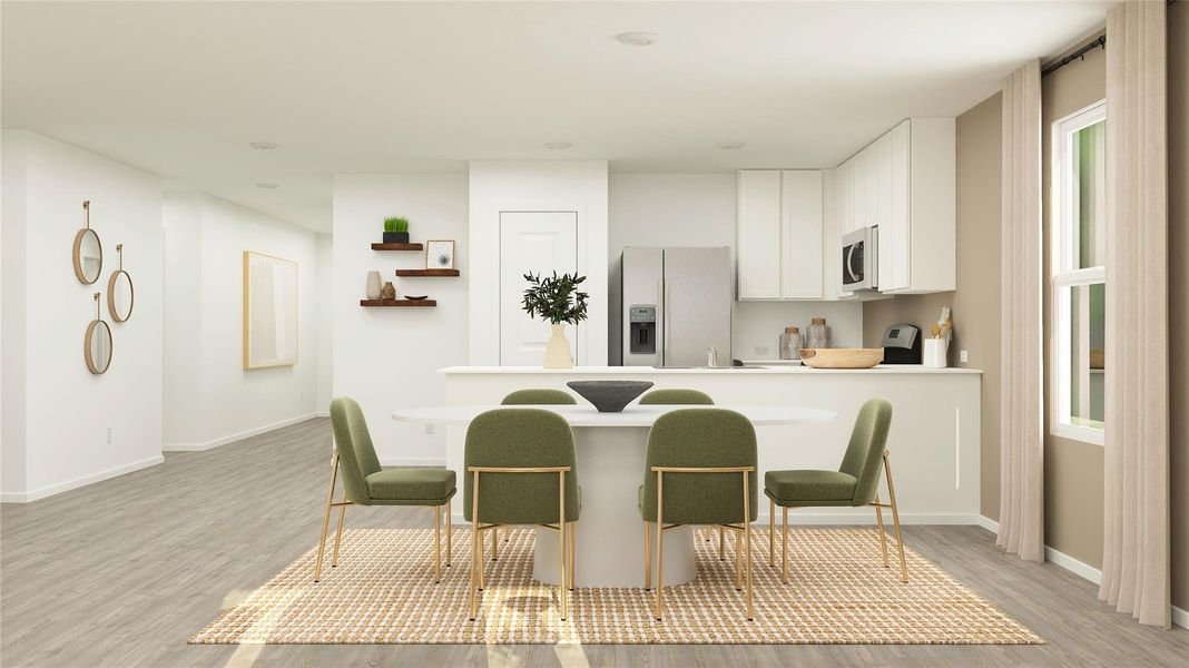 Furnished interior view inside a new home in Bertram Oaks: Majors Collection, Bertram (Image 10). Furnished interior view inside a new home in Bertram Oaks: Majors Collection, Bertram (Image 10).