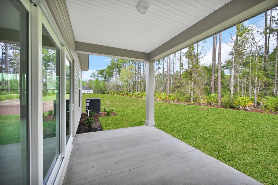 Representative exterior details of a home built from the Hudson II by Riverside Homes in Hidden Creek at SilverLeaf 70' Series, St. Augustine (Image 4).