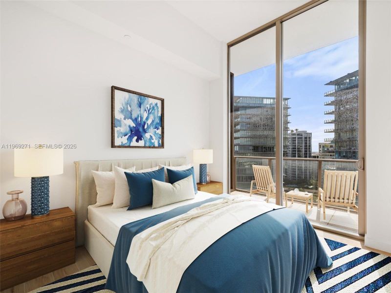 Furnished interior view inside a new home in Mr. C Residences, Miami (Image 17).