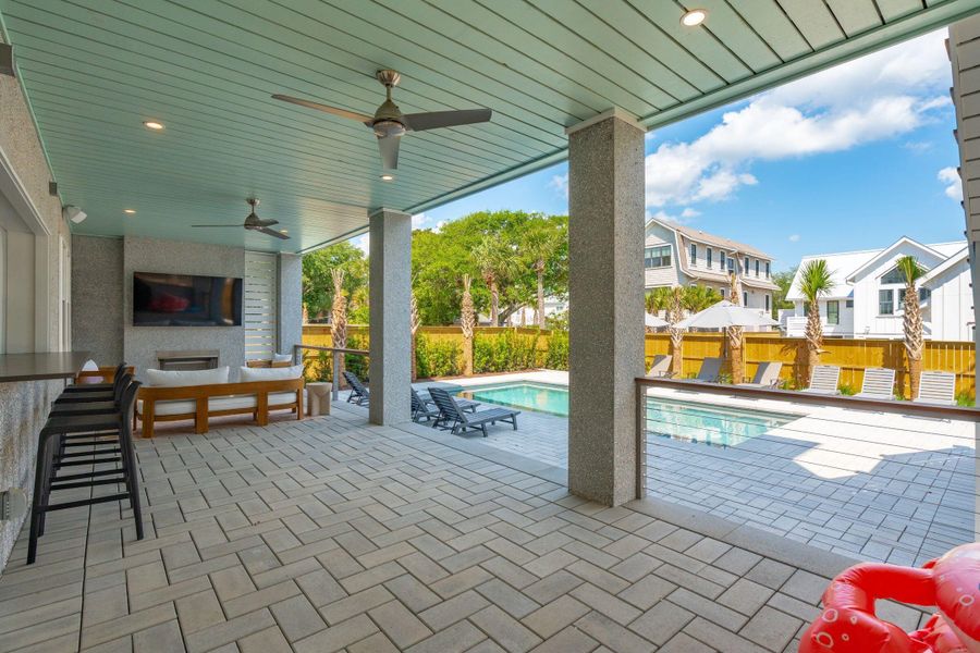 Exterior details and patio area of a home in , Isle Of Palms (Image 37).
