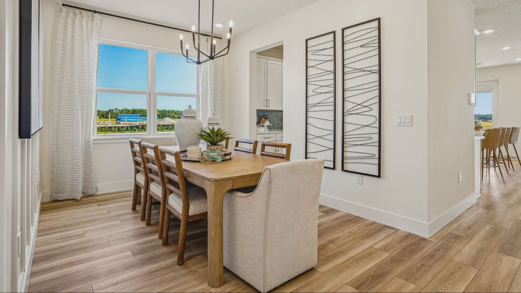 Oleander Floor Plan Dining Area by DRB Homes in Ardisia Park in New Smyrna Beach, FL