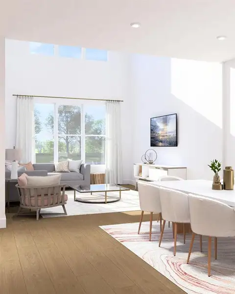 Furnished interior view inside a new home in Ridgeline Towns, McKinney (Image 2). Furnished interior view inside a new home in Ridgeline Towns, McKinney (Image 2).