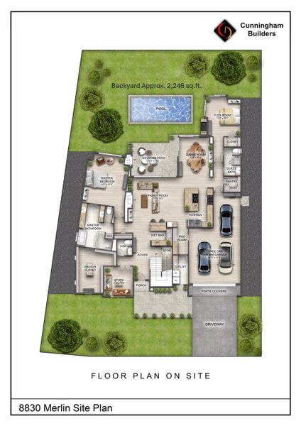 Rendering of the site plan & 1st floor to show space & layout. Buyer/buyer's agent to confirm specs & details