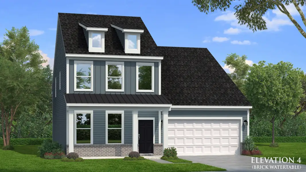 Representative exterior photo of a completed home built from the Lassiter by DRB Homes in Station Pointe Phase 2, Angier, NC (Image 30).