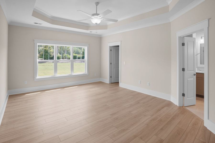 Representative unfurnished interior of a home built from the Claremont by Bill Clark Homes in The Sanctuary at Sunset Beach, Sunset Beach (Image 22). Representative unfurnished interior of a home built from the Claremont by Bill Clark Homes in The Sanctuary at Sunset Beach, Sunset Beach (Image 22).