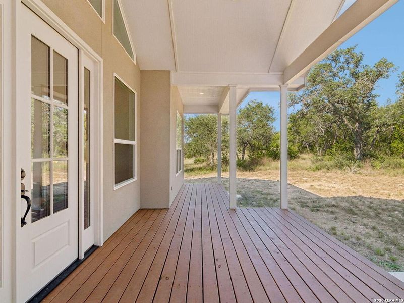 Exterior details and patio area of a home in , Spring Branch (Image 41).