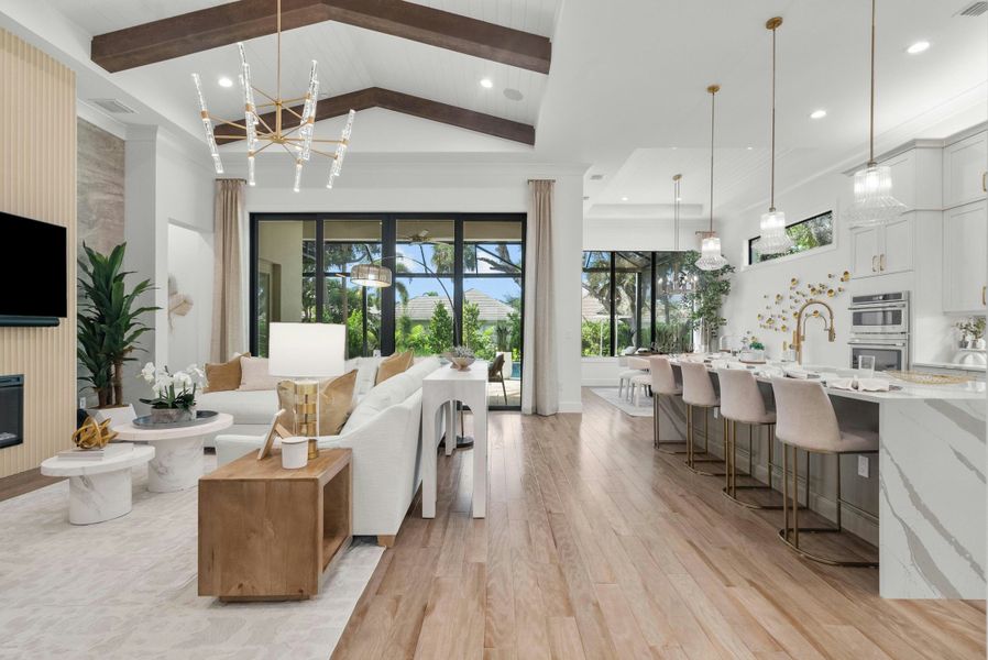 2D floor plan layout for the Indigo by GHO Homes in Seaglass, Vero Beach, FL (Image 76).