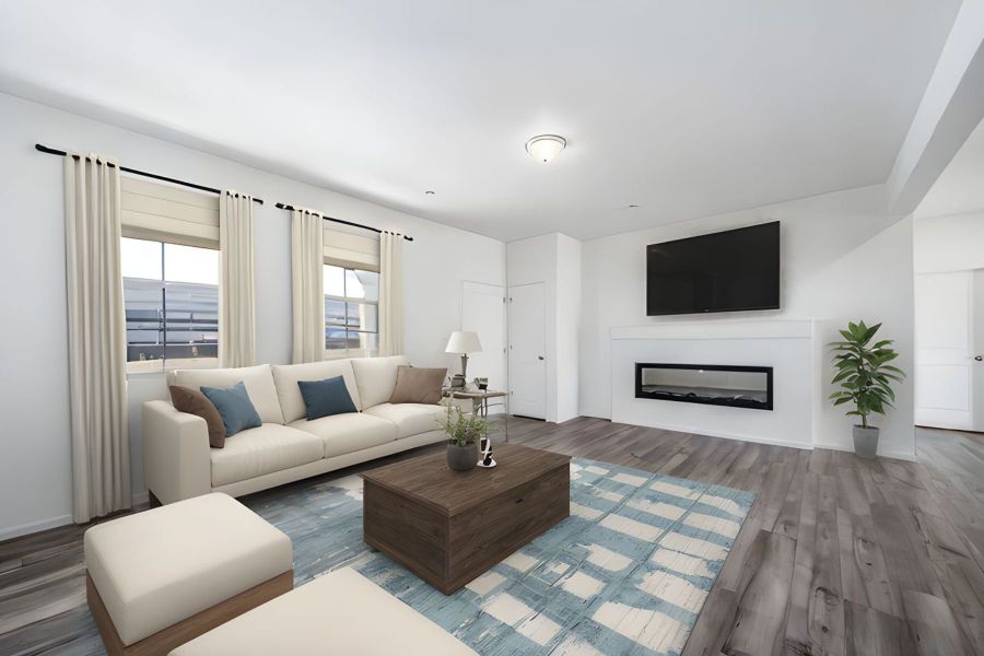Furnished interior view inside a new home in Reunion, Commerce City (Image 8). Furnished interior view inside a new home in Reunion, Commerce City (Image 8).