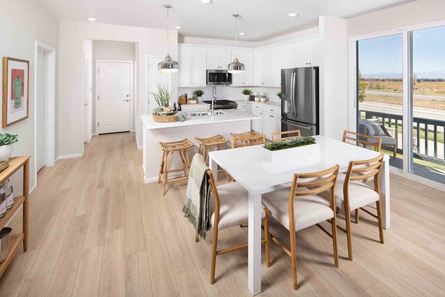 Representative furnished interior of a home built from the 2 by Risewell Homes in Woodrose at Painted Prairie, Aurora (Image 6). Representative furnished interior of a home built from the 2 by Risewell Homes in Woodrose at Painted Prairie, Aurora (Image 6).