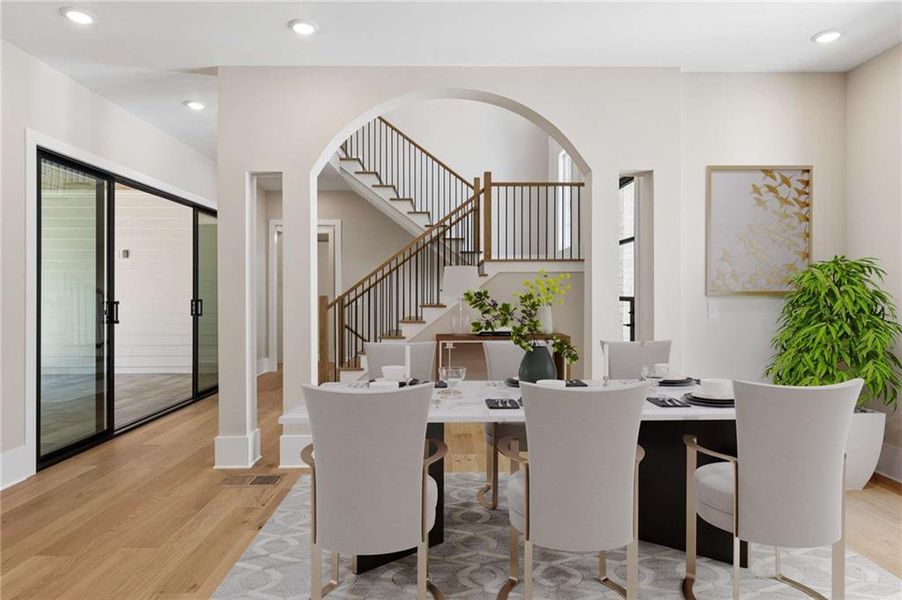 Furnished interior view inside a new home in , Atlanta (Image 36).
