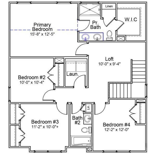 2D floor plan layout of this home in Mayfair Village, Spartanburg, SC (Image 6).
