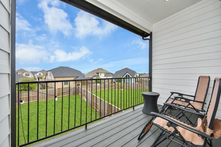 Exterior details and patio area of a home in Meridiana Courtyard Collection, Manvel (Image 3).
