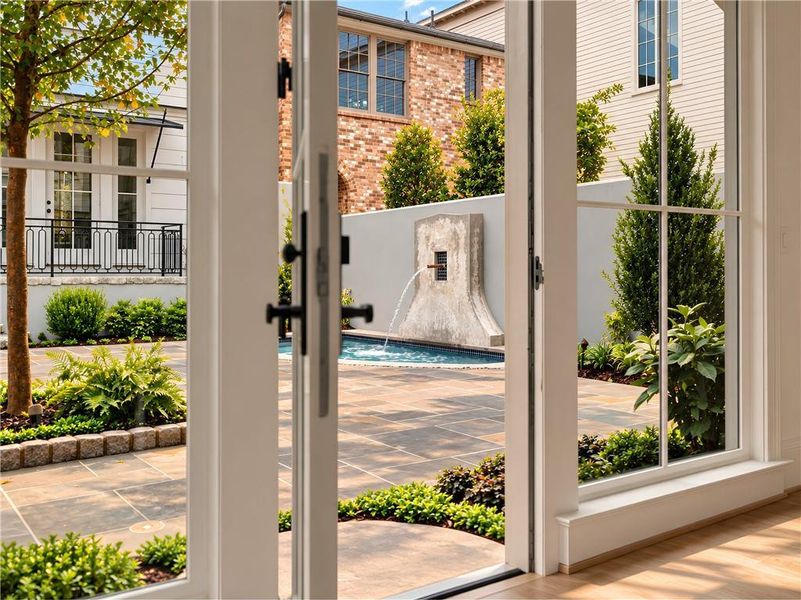 Exterior details and patio area of a home in , Atlanta (Image 41). Exterior details and patio area of a home in , Atlanta (Image 41).