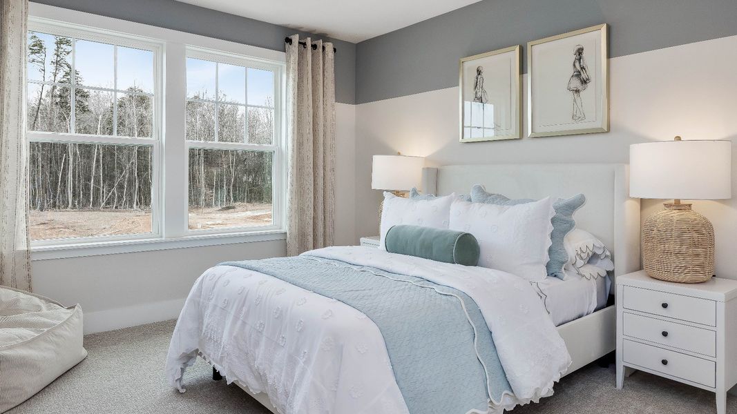 Representative furnished interior of a home built from the Stonefield by DRB Homes in Weavers Pointe, Zebulon (Image 46).