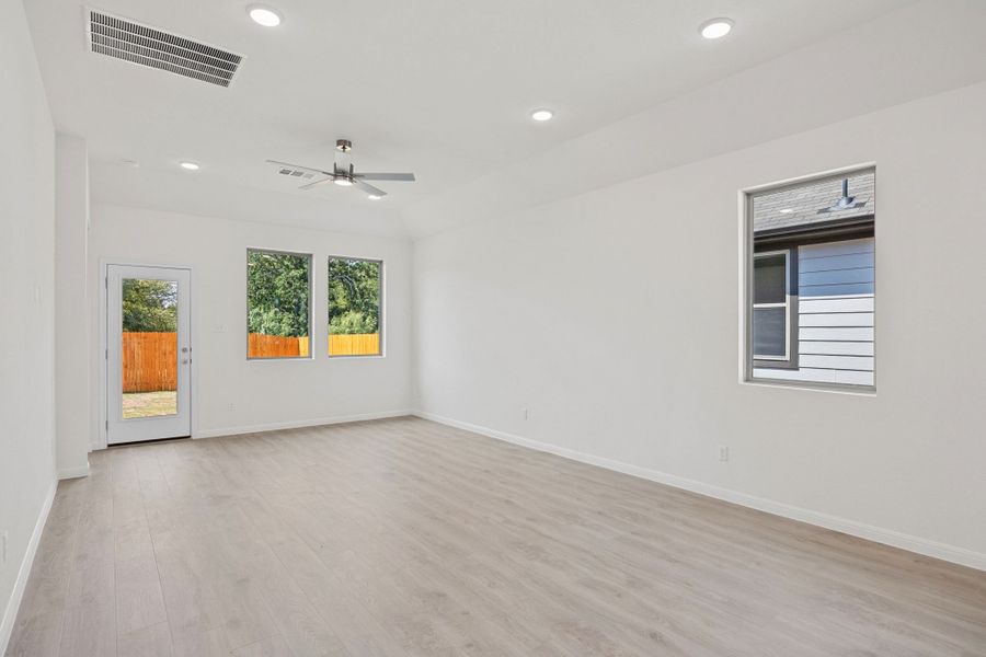 Living Room in the Elm home plan by Trophy Signature Homes – REPRESENTATIVE PHOTO
