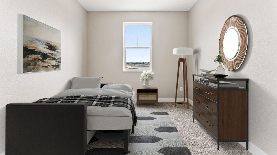 Representative furnished interior of a home built from the Pike by Taylor Morrison in The Aurora Highlands Town Collection, Aurora (Image 14).
