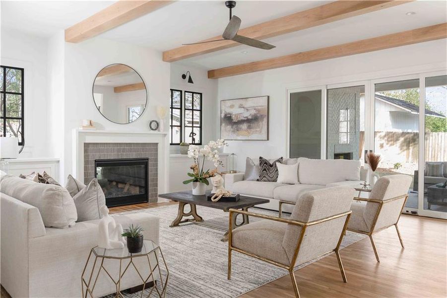 Furnished interior view inside a new home in , Atlanta (Image 39).